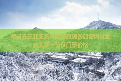 南昌去三亚亚龙湾国际玫瑰谷旅游网红地点