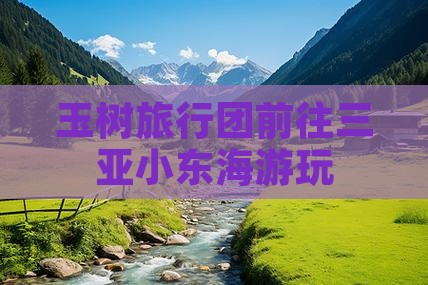 玉树旅行团前往三亚小东海游玩