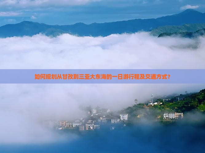 甘孜去三亚大东海一日游