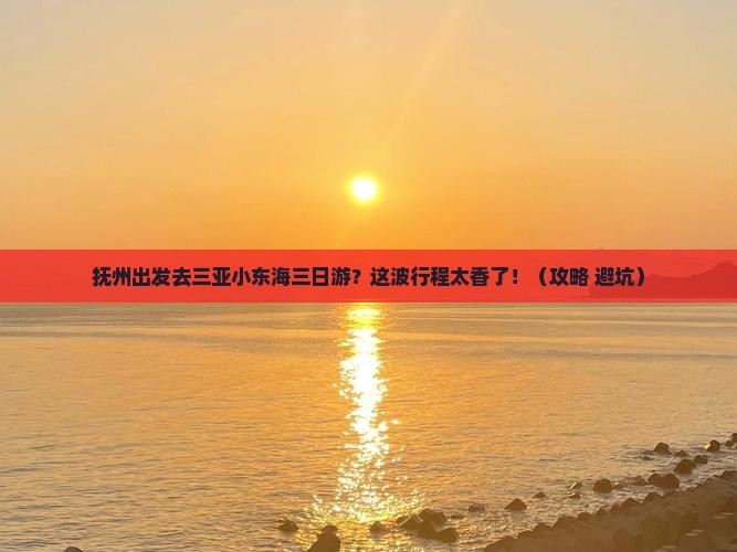 抚州去三亚小东海三日游