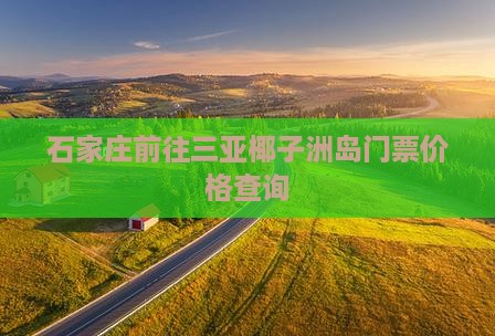 石家庄前往三亚椰子洲岛门票价格查询