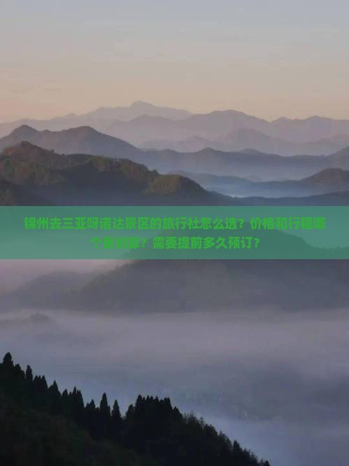 锦州去三亚呀诺达景区旅行社