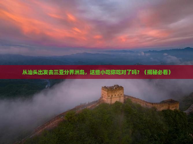 汕头前往三亚分界洲岛旅游小吃