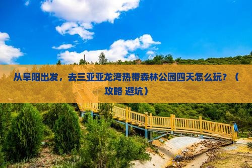 阜阳出发三亚亚龙湾热带森林公园四日游
