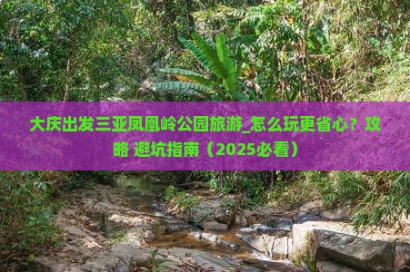 大庆出发三亚凤凰岭公园旅游