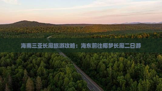 海东前往三亚椰梦长廊二日游