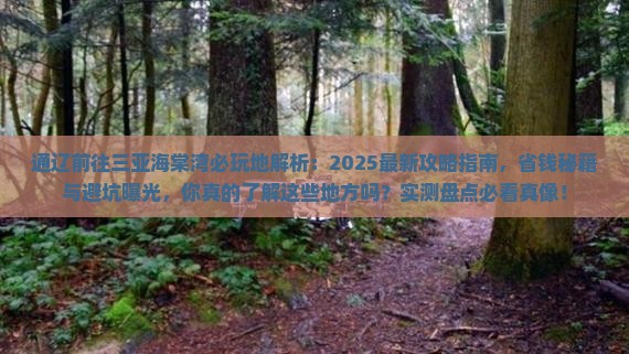 通辽前往三亚海棠湾必玩地