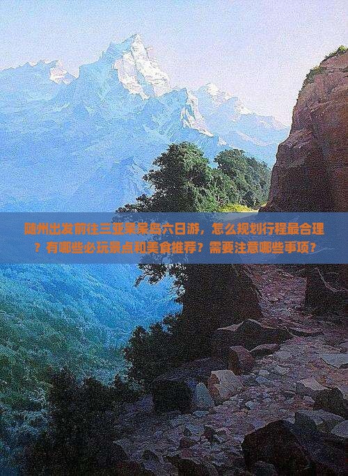 随州前往三亚呆呆岛六日游