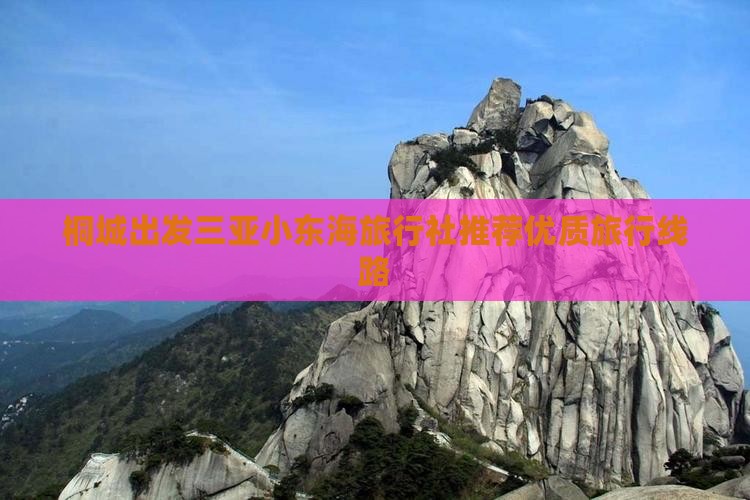 桐城出发三亚小东海旅行社