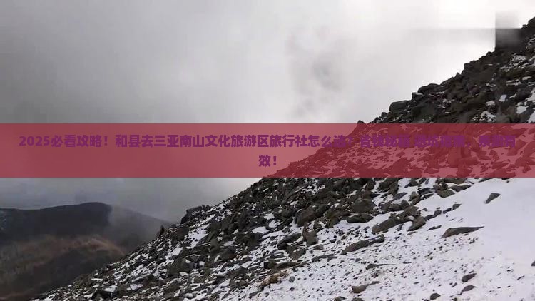和县去三亚南山文化旅游区旅行社