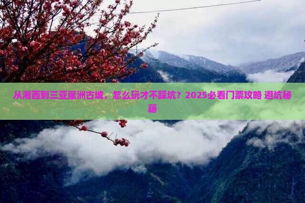 湘西去三亚崖洲古城门票