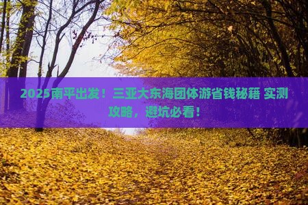 南平去三亚大东海团体旅游