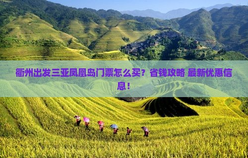 衢州出发三亚凤凰岛门票