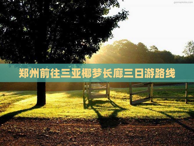 郑州前往三亚椰梦长廊三日游