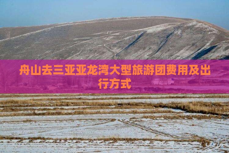 舟山去三亚亚龙湾大型旅游团