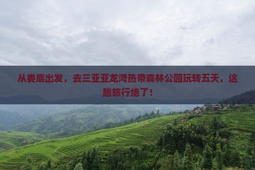 娄底去三亚亚龙湾热带森林公园五日游