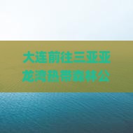 大连前往三亚亚龙湾热带森林公园哪里玩