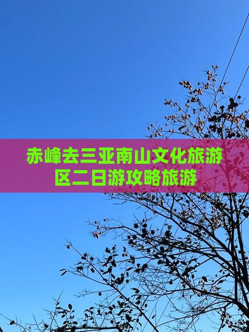 赤峰去三亚南山文化旅游区二日游