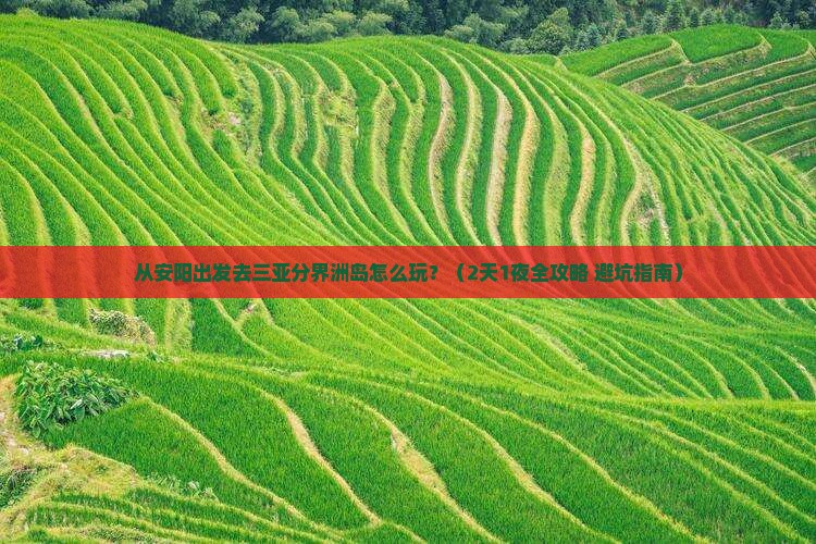 安阳出发三亚分界洲岛哪里玩