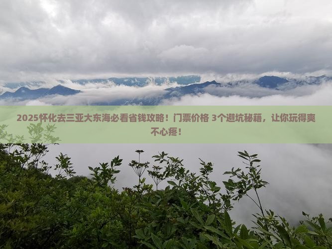 怀化前往三亚大东海门票