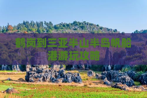 鹤岗到三亚半山半岛帆船港游玩攻略