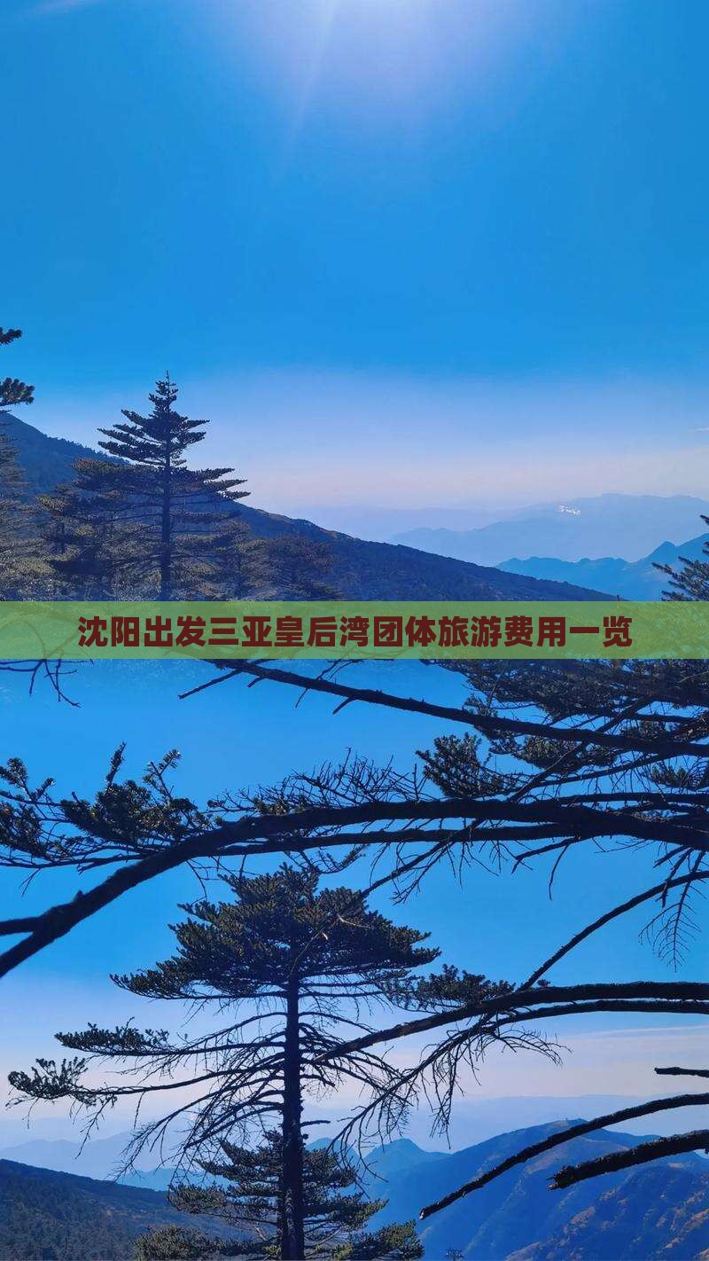 沈阳出发三亚皇后湾团体旅游费用一览