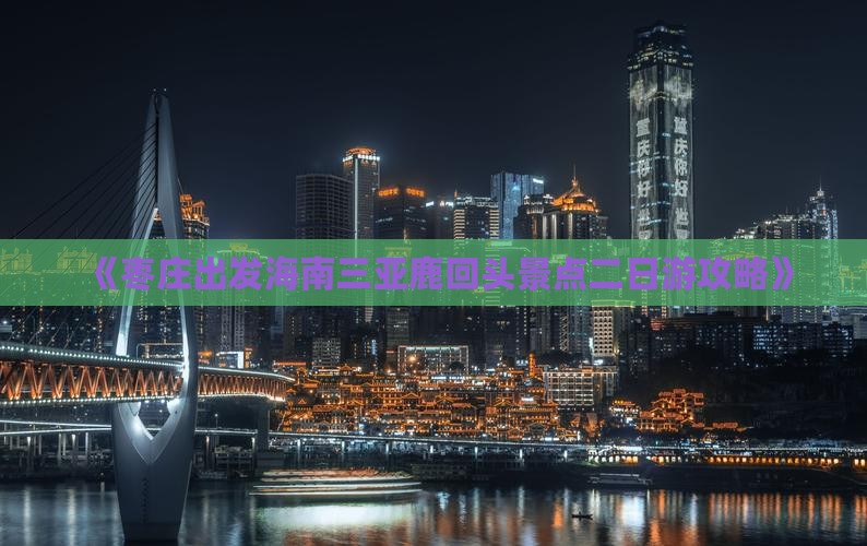 《枣庄出发海南三亚鹿回头景点二日游攻略》