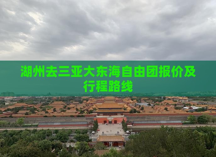 湖州去三亚大东海自由团报价及行程路线