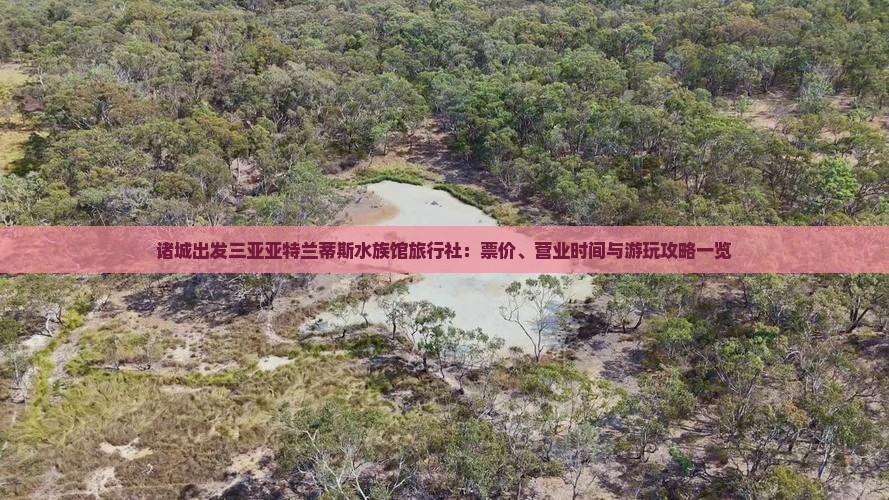 诸城出发三亚亚特兰蒂斯水族馆旅行社：票价、营业时间与游玩攻略一览
