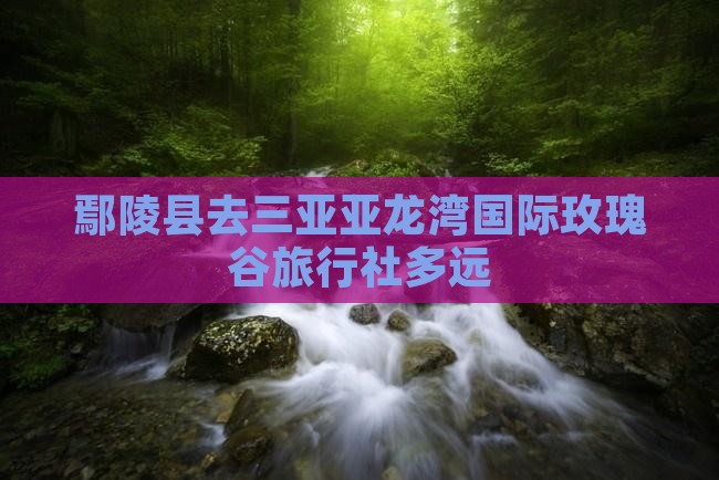 鄢陵县去三亚亚龙湾国际玫瑰谷旅行社多远 鄢陵县去三亚亚龙湾国际玫瑰谷旅行社多远