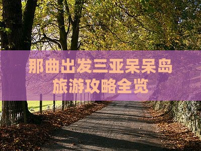 那曲出发三亚呆呆岛旅游攻略全览