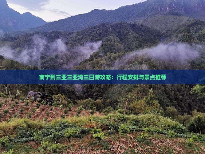 南宁到三亚三亚湾三日游攻略：行程安排与景点推荐