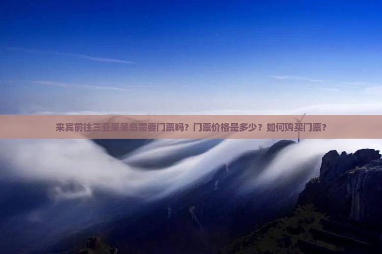 来宾前往三亚呆呆岛门票