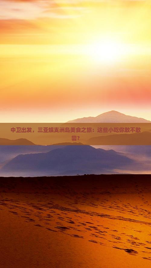 中卫去三亚蜈支洲岛旅游小吃