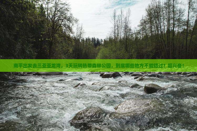 南平出发三亚亚龙湾热带森林公园必玩地