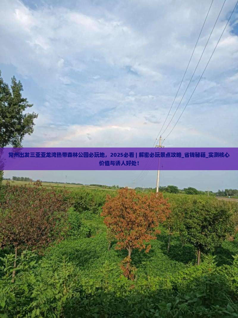 常州出发三亚亚龙湾热带森林公园必玩地
