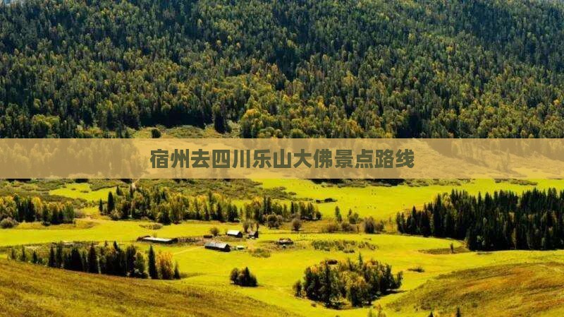 宿州去四川乐山大佛景点路线