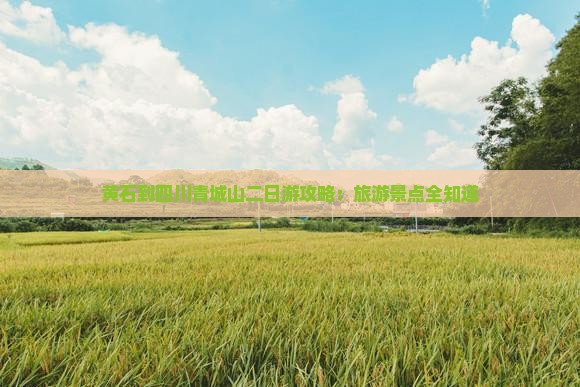 黄石到四川青城山二日游