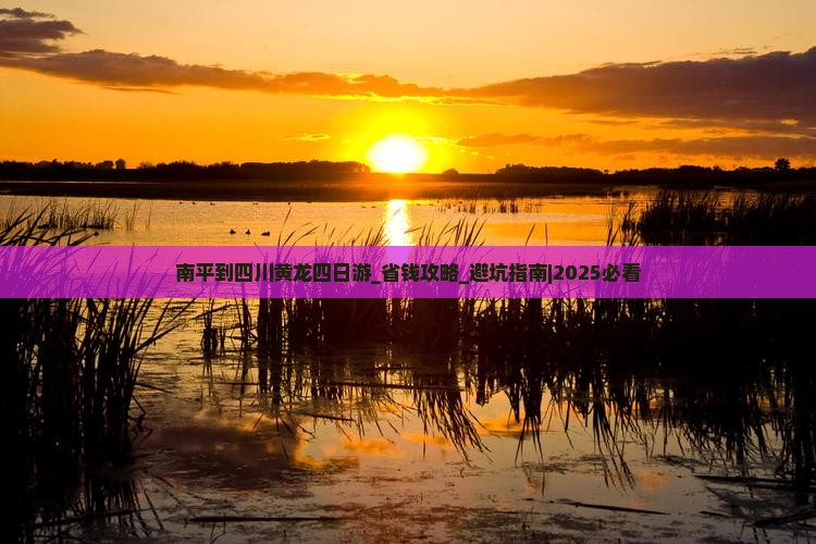 南平到四川黄龙四日游