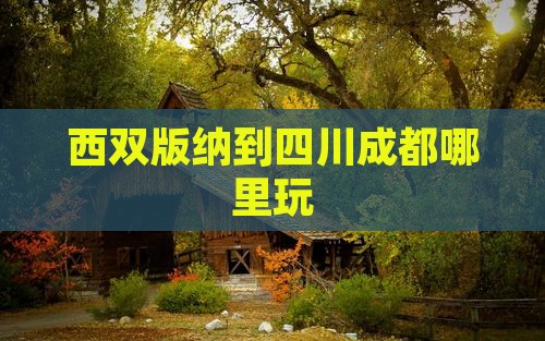 西双版纳到四川成都哪里玩