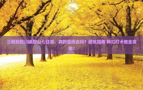 三明到四川峨眉山七日游