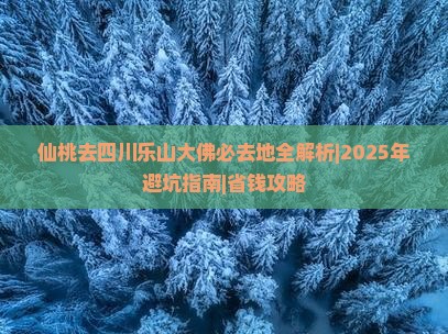 仙桃去四川乐山大佛必去地