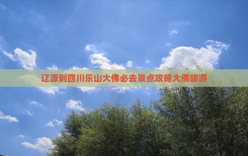辽源到四川乐山大佛必去地
