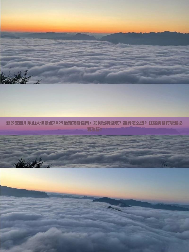 新乡去四川乐山大佛景点
