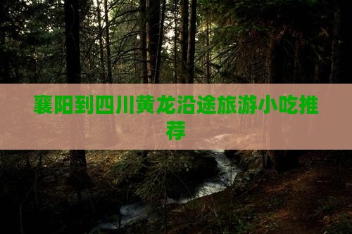 襄阳到四川黄龙沿途旅游小吃推荐
