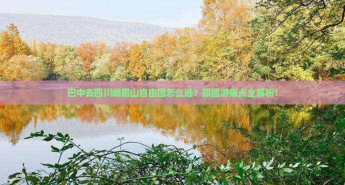 巴中去四川峨眉山自由团