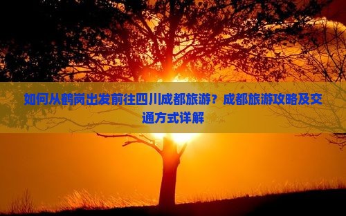 如何从鹤岗出发前往四川成都旅游？成都旅游攻略及交通方式详解
