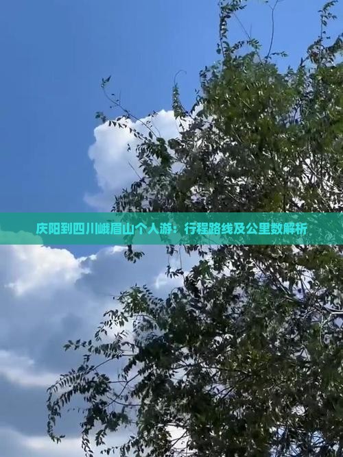 庆阳到四川峨眉山个人游：行程路线及公里数解析