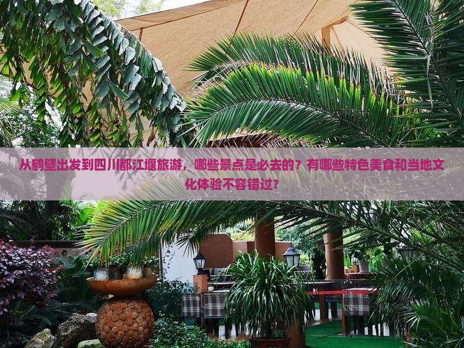 从鹤壁出发到四川都江堰旅游，哪些景点是必去的？有哪些特色美食和当地文化体验不容错过？