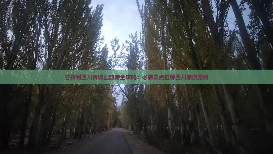 甘孜到四川青城山旅游全攻略：必游景点推荐四川旅游路线